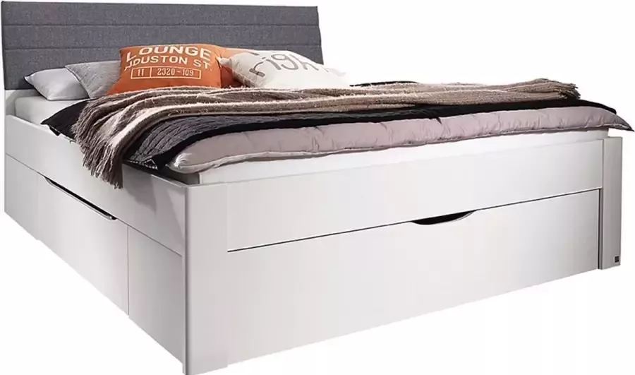 Beter Bed Basic Bed Butiken met gestoffeerd hoofdbord 160 x 200 cm alpine wit