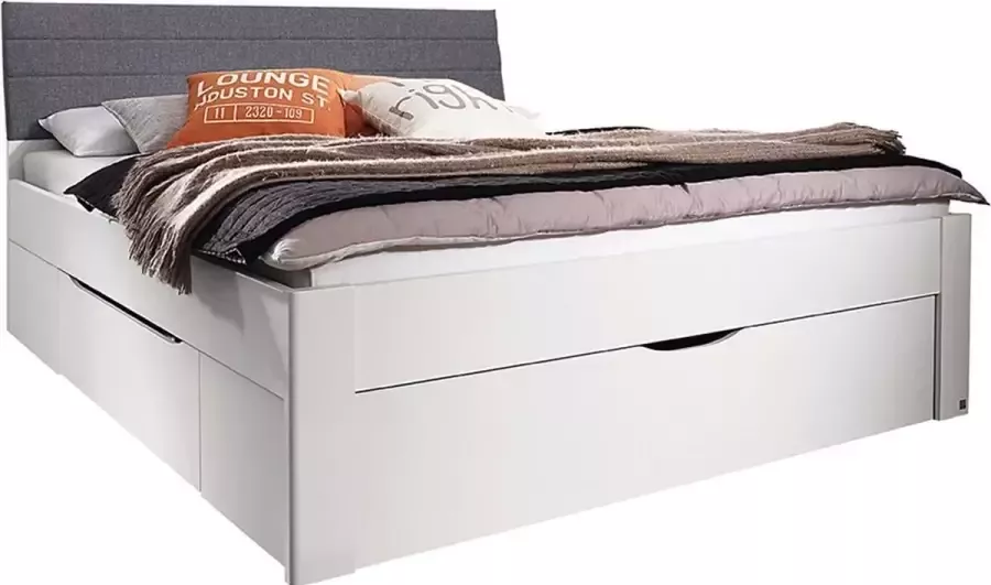 Beter Bed Basic Bed Butiken met gestoffeerd hoofdbord 180 x 200 cm alpine wit