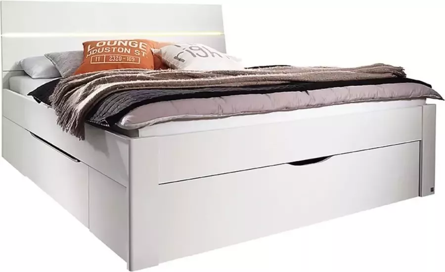 Beter Bed Basic bed Butiken met hoofdbord met verlichting 140 x 200 cm alpine wit