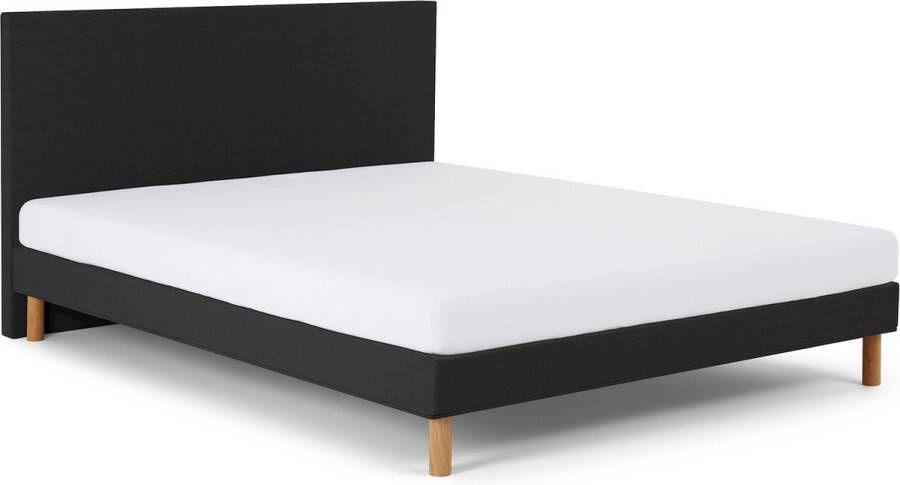 Beter Bed Basic Bed Eazi inclusief hoofdbord en matras 140 x 200 cm zwart