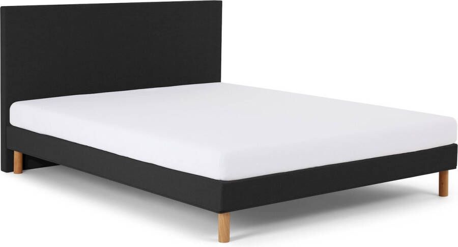Beter Bed Basic Bed Eazi inclusief hoofdbord en matras 90 x 200 cm zwart