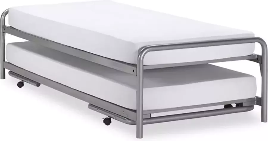 Beter Bed Basic Bed met onderschuifbed Doppia 90 x 200 cm zilver - Foto 1