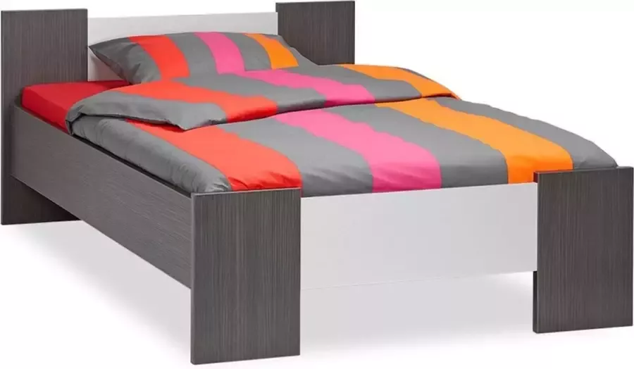 Maxi Beter Bed Basic Bed Woody 120 x 200 cm donkergrijs aluminium - Foto 1