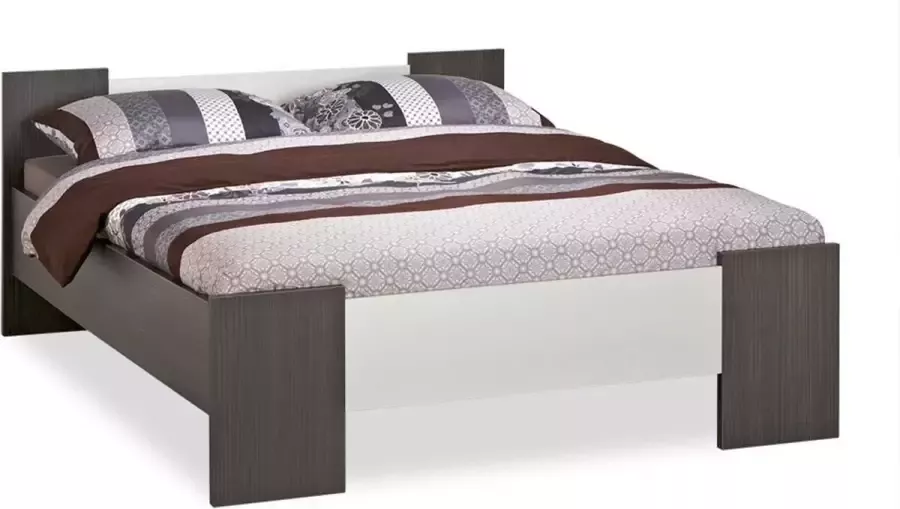 Beter Bed Basic Bed Woody 140 x 200 cm donkergrijs aluminium - Foto 1