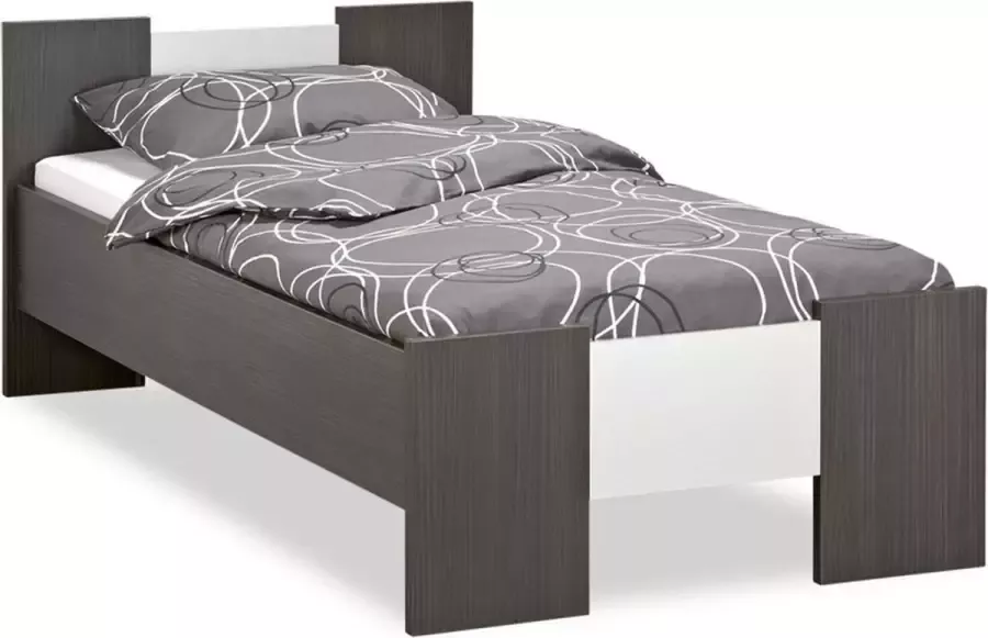 Beter Bed Basic Bed Woody 90 x 200 cm donkergrijs aluminium