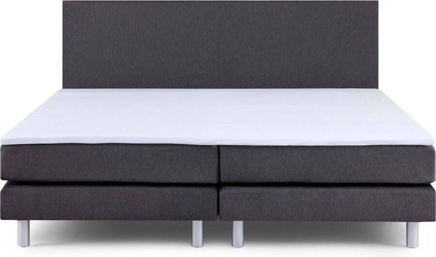 Beter Bed Basic Beddenreus Box Colorado vlak met gestoffeerd matras Tweepersoons 140 x 200 cm Antraciet