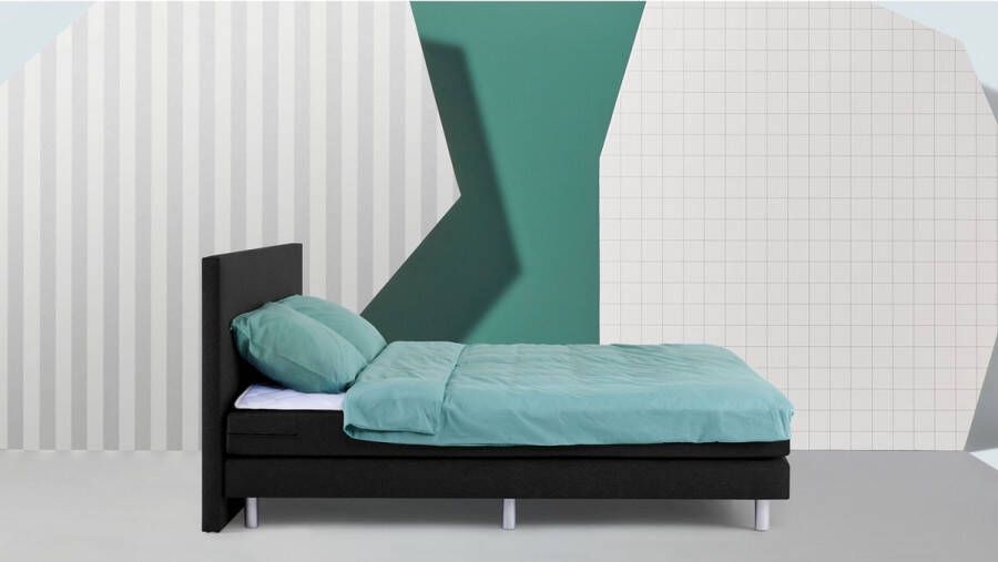 Beter Bed Basic Beddenreus Box Colorado vlak met gestoffeerd matras Twijfelaar 120 x 200 cm Zwart - Foto 2