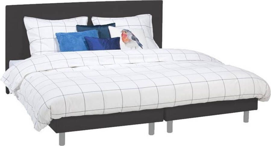 Beter Bed Basic Beddenreus Box Colorado vlak met polyether matras Tweepersoons 180 x 200 cm Donkergrijs