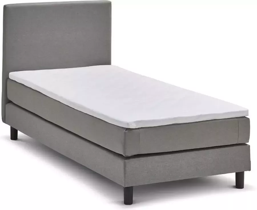 Beter Bed Basic Beter Bed Ambra Complete Boxspring met Gestoffeerd Matras 90x200 cm Lichtgrijs - Foto 2