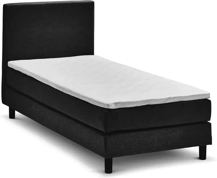 Beter Bed Basic Beter Bed Ambra Complete Boxspring met Gestoffeerd Matras 90x200 cm Zwart - Foto 2