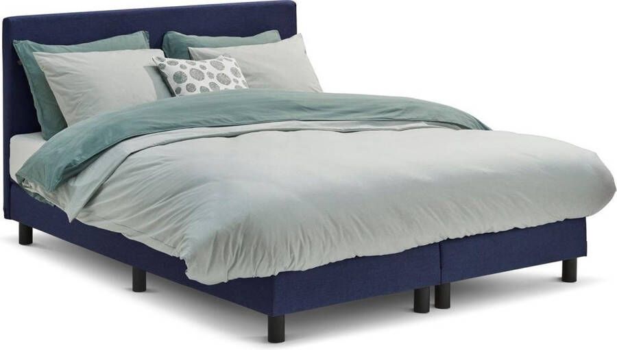 Beter Bed Basic Beter Bed Cisano Complete Boxspring met Easy Pocket Matras 120x200 cm Blauw