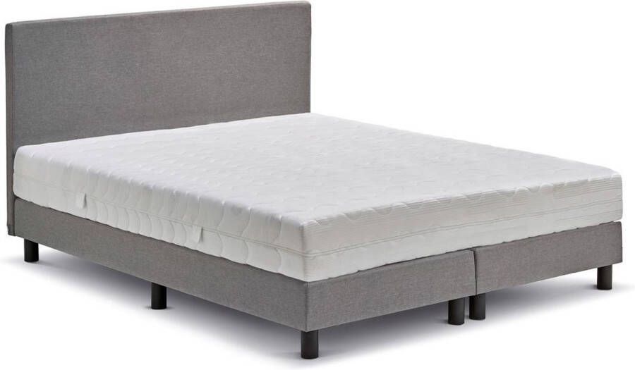 Beter Bed Basic Beter Bed Cisano Complete Boxspring met Easy Pocket Matras 120x200 cm Lichtgrijs