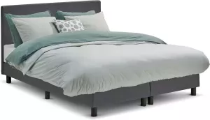 Beter Bed Basic Beter Bed Cisano Complete Boxspring met Easy Pocket Matras 180x200 cm Donkergrijs