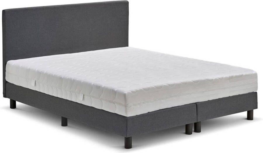 Beter Bed Basic Beter Bed Cisano Complete Boxspring met Silver Pocket Deluxe Foam Matras 140x200 cm Blauw
