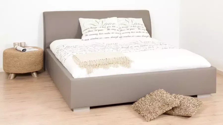 Beter Bed Basic Beter Bed Cosmos Bedframe Kunstleer 140x200 cm Grijsbruin
