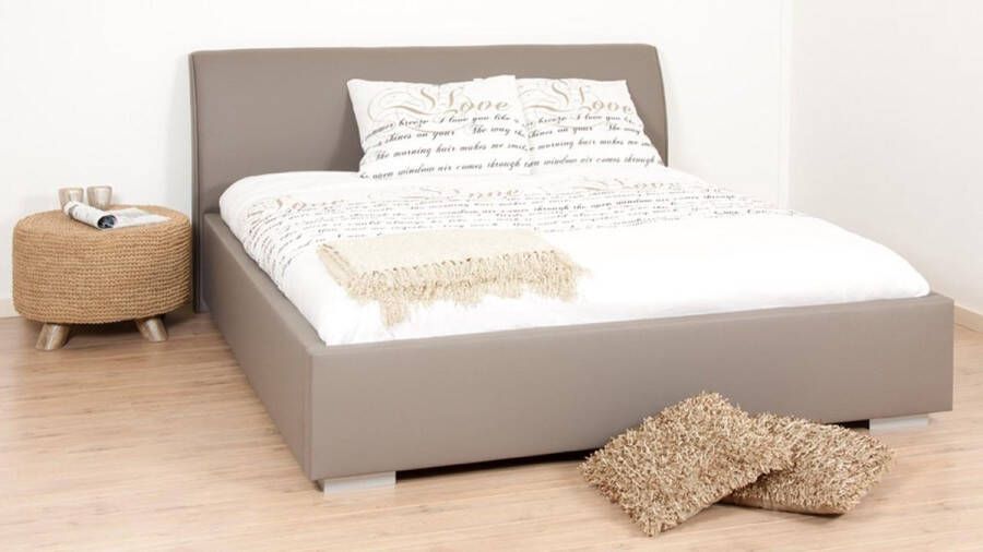 Beter Bed Basic Beter Bed Cosmos Bedframe Kunstleer 180x200 cm Grijsbruin