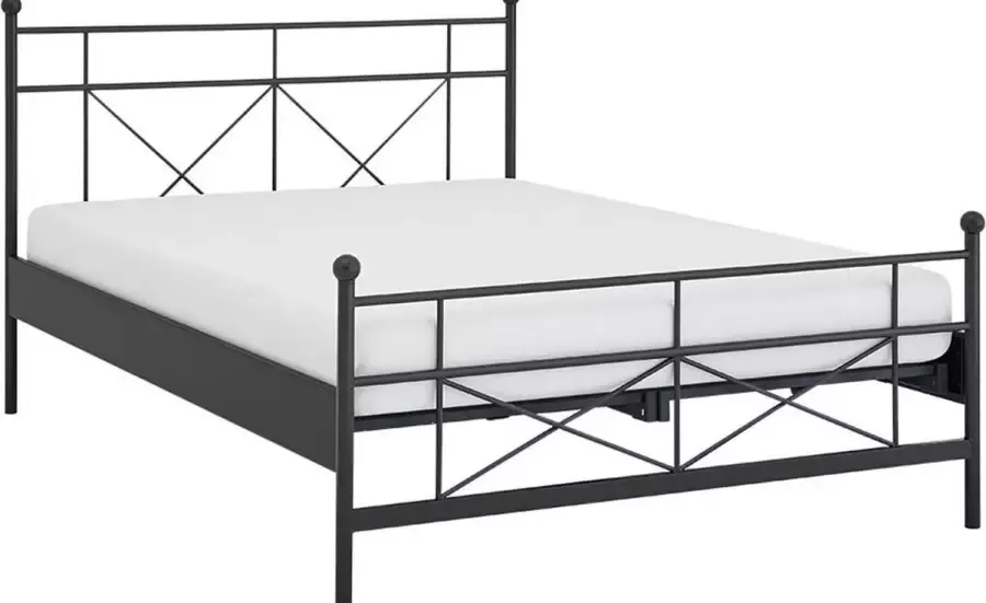 Beter Bed Basic Beter Bed Milano Metalen Bedframe Tweepersoons 140x200cm Antraciet - Foto 2