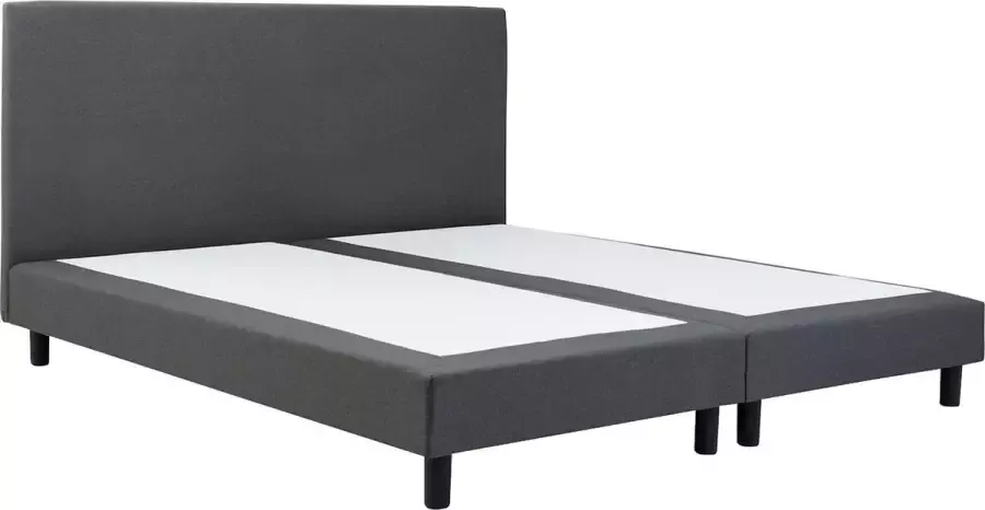 Beter Bed Basic Box Ambra vlak met gestoffeerd matras 120 x 200 cm donkergrijs - Foto 3