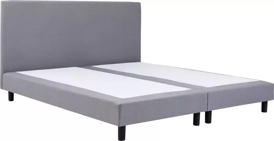 Beter Bed Basic Box Ambra vlak met gestoffeerd matras 140 x 200 cm lichtgrijs - Foto 3