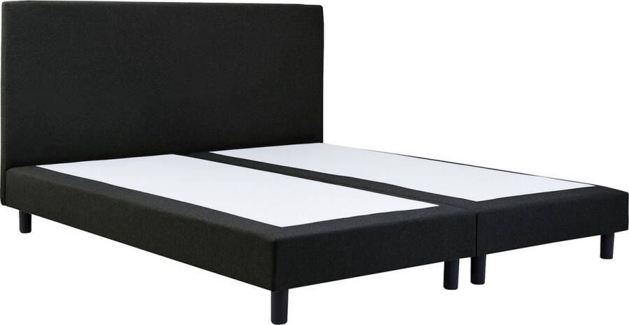 Beter Bed Basic Box Ambra vlak met gestoffeerd matras 160 x 200 cm zwart