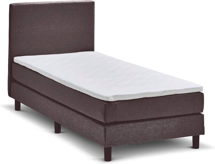Beter Bed Basic Boxspring Bellino vlak met gestoffeerd matras 90 x 200 cm donkergrijs