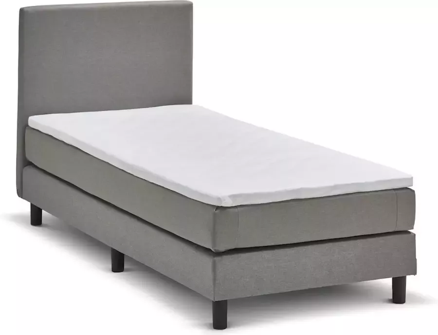 Beter Bed Basic Boxspring Bellino vlak met gestoffeerd matras 2-persoons 90 x 200 cm lichtgrijs