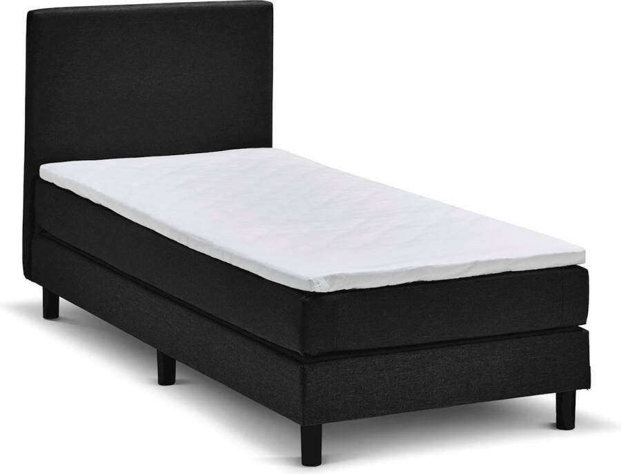 Beter Bed Basic Boxspring Bellino vlak met gestoffeerd matras 90 x 200 cm zwart