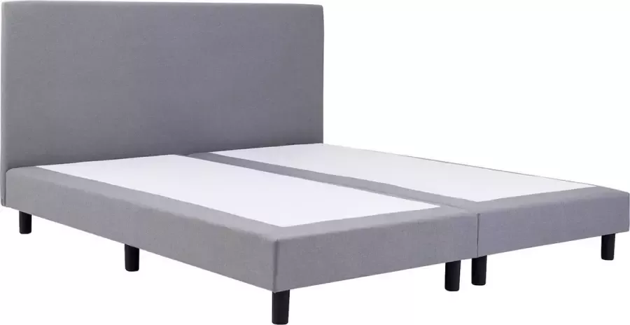 Maxi Cisano Boxspring 120x200 cm Gestoffeerde Boxspring zonder Matras Grijs Tweepersoonsbed
