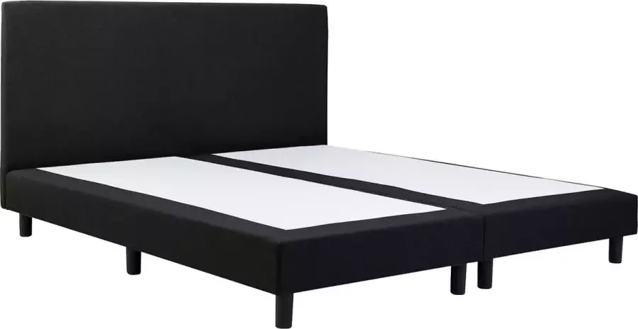 Maxi Cisano Boxspring 140x200 cm Gestoffeerde Boxspring zonder Matras Zwart Tweepersoonsbed