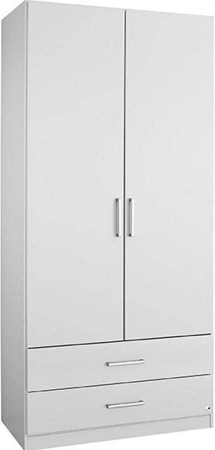 Beter Bed Basic Draaideurkast Albero met laden 91 x 197 x 54 cm wit