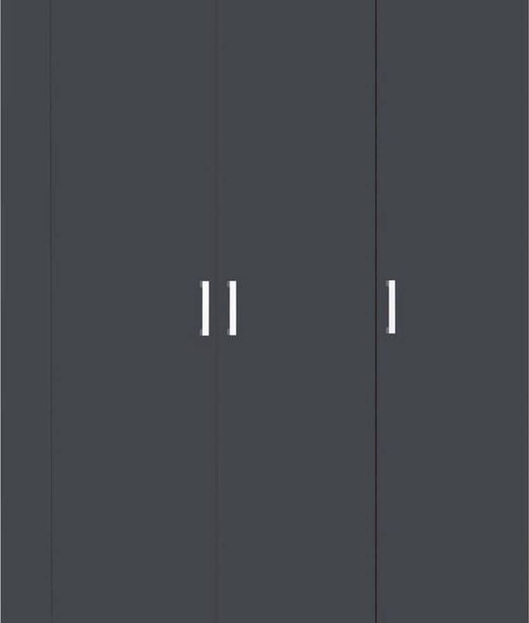 Beter Bed Basic Draaideurkast Compact met spiegel 152.2 x 215 x 58 5 cm antraciet mat - Foto 2