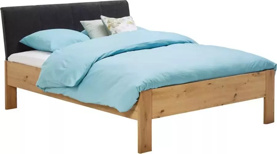 Beter Bed Beddenreus bed Space met gestoffeerd hoofdbord 180 x 200 cm eiken + grijs