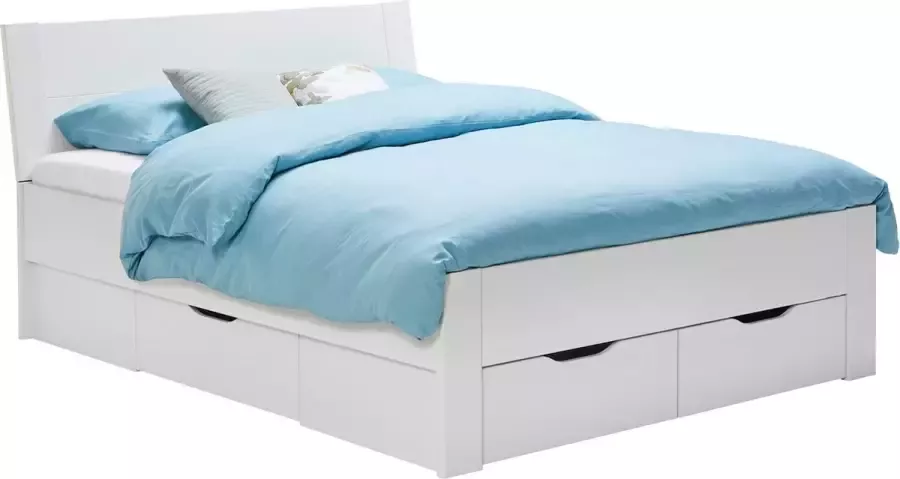 Beter Bed Beddenreus Bed Space met hoofdbord en opbergladen 140 x 200 cm wit