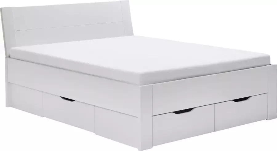Beter Bed Beddenreus Bed Space met hoofdbord en opbergladen 160 x 200 cm wit
