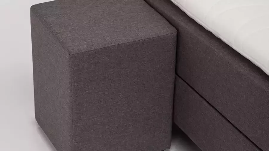 Beter Bed Beddenreus hocker Ambra Cisano 35 x 45 x 35 cm donkergrijs