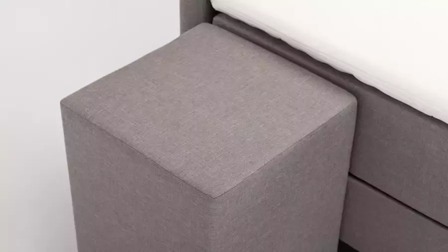 Beter Bed Beddenreus hocker Ambra Cisano 35 x 45 x 35 cm lichtgrijs