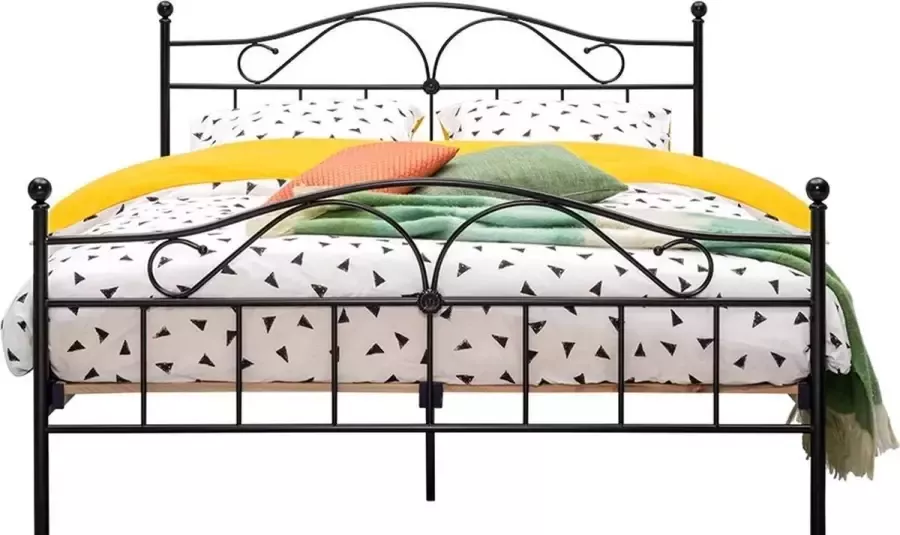 Beter Bed Beddenreus Quincy Metalen Bedframe 180x200 cm Zwart - Foto 1