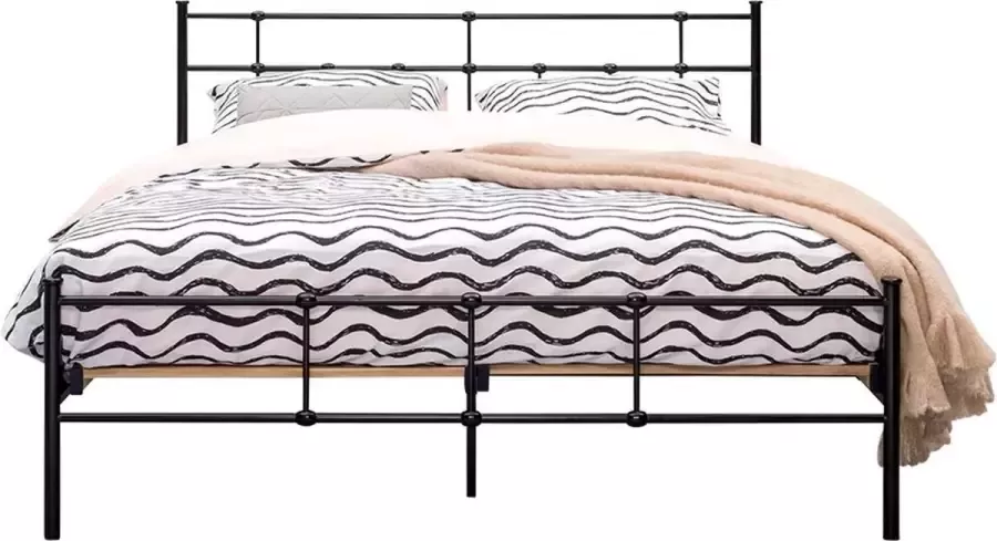 Beter Bed Beddenreus Xam Metalen Bedframe 140x200cm Zwart - Foto 1