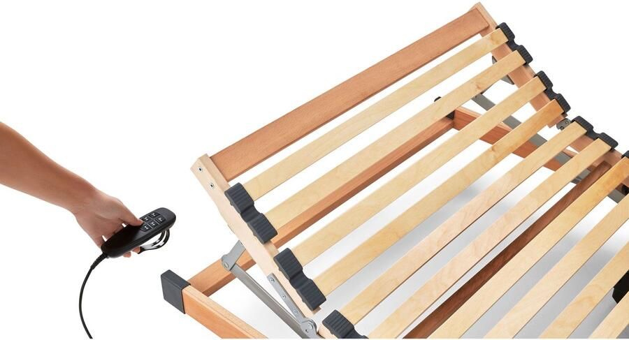 Beter Bed Bossflex 200 Lattenbodem 120 x 210 cm Elektrisch Verstelbaar Bedbodem Bedraad Max. 90kg Hout