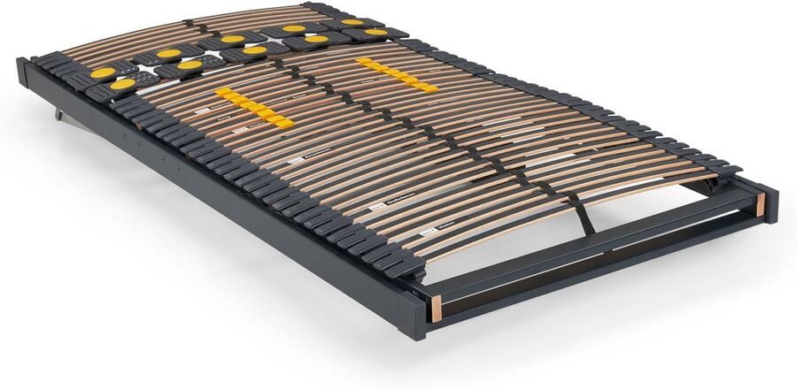 Beter Bed Bossflex 600 Deluxe Lattenbodem 70 x 210 cm Elektrisch Verstelbaar Bedbodem Draadloos Max. 120kg Antraciet Geel