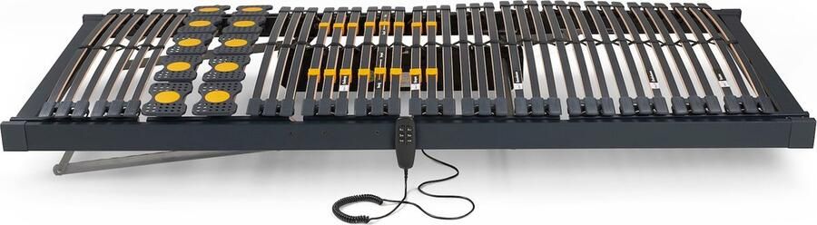 Beter Bed Bossflex 600 Deluxe Lattenbodem 80 x 220 cm Elektrisch Verstelbaar Bedbodem Bedraad Max. 120kg Antraciet Geel - Foto 1