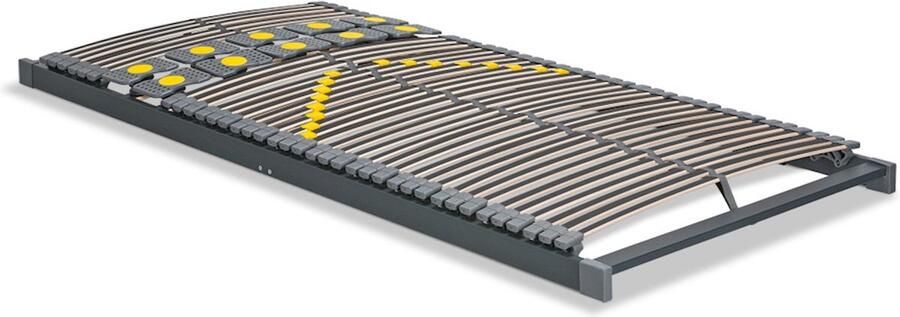 Beter Bed Bossflex 600 Deluxe Lattenbodem 100 x 200 cm Bedbodem Vlak Max. 120kg Antraciet Geel