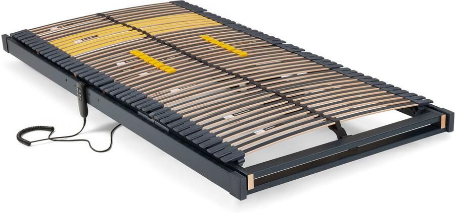 Beter Bed Bossflex 600 Lattenbodem 100 x 210 cm Elektrisch Verstelbaar Bedbodem Bedraad Max. 120kg Antraciet Geel