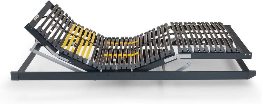 Beter Bed Bossflex 600 Lattenbodem 120 x 220 cm Elektrisch Verstelbaar Bedbodem Draadloos Max. 120kg Antraciet Geel