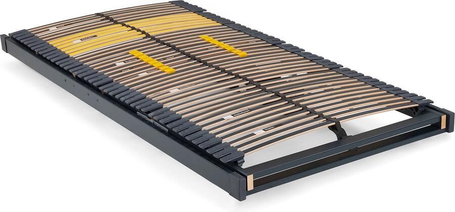 Beter Bed Bossflex 600 Lattenbodem 80 x 220 cm Elektrisch Verstelbaar Bedbodem Draadloos Max. 120kg Antraciet Geel