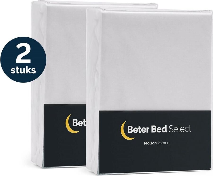Beter Bed Select Molton matrasbeschermer Select 2 stuks 160 x 200 cm