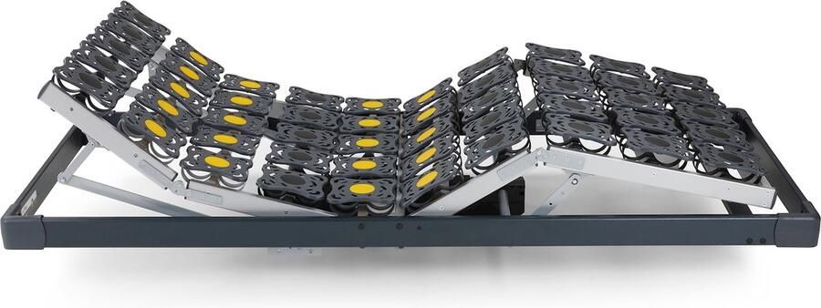 Beter Bed Select Schotelbodem Discflex elektrisch verstelbaar draadloos 100 x 200 cm antraciet geel