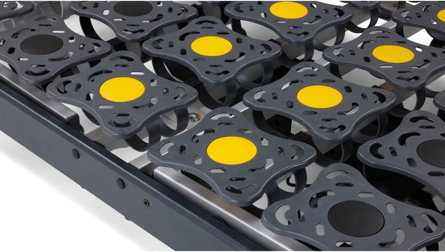 Beter Bed Select Schotelbodem Discflex elektrisch verstelbaar draadloos 100 x 210 cm antraciet geel