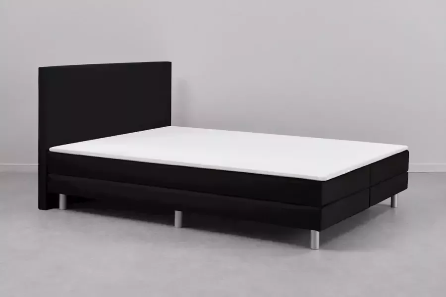 Beter Bed Basic Beddenreus Box Colorado vlak met gestoffeerd matras Twijfelaar 120 x 200 cm Zwart - Foto 3