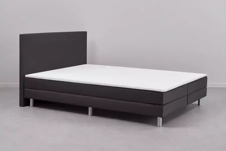 Beter Bed Basic Beddenreus Box Colorado vlak met gestoffeerd matras Tweepersoons 140 x 200 cm Antraciet - Foto 2